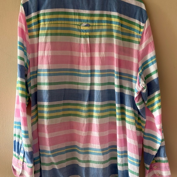 POPOVER TOP-BEACH CLUB STRIPE 2X, 💥NWOT - Picture 3 of 6